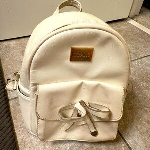White mini backpack